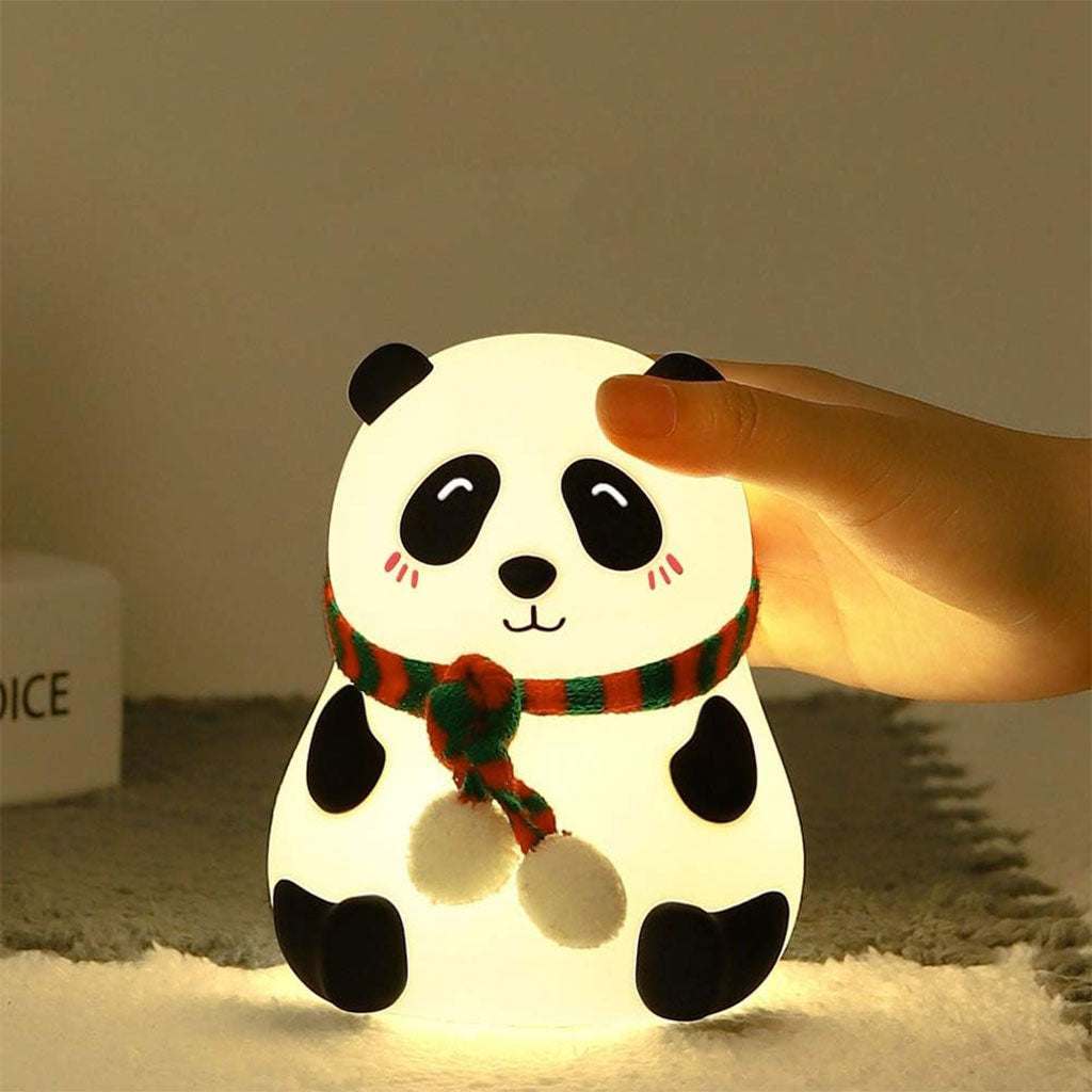 Veilleuse Forme de Panda Silicone Rechargeable Pour Bébé