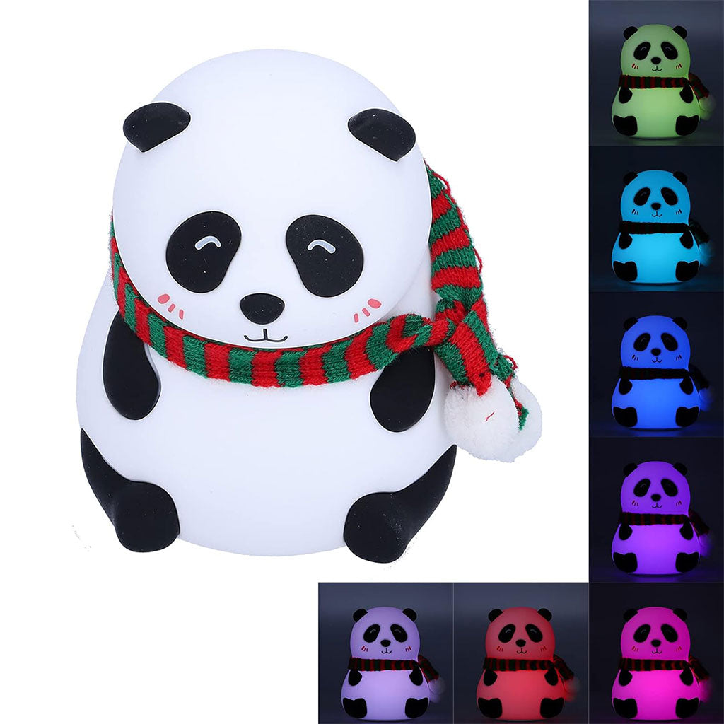Veilleuse Forme de Panda Silicone Rechargeable Pour Bébé