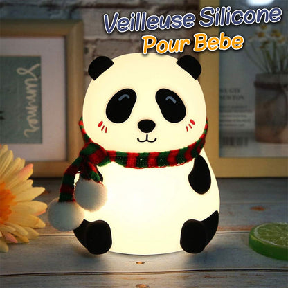 Veilleuse Forme de Panda Silicone Rechargeable Pour Bébé تنزوت