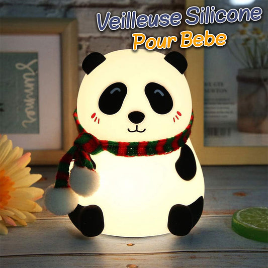 Veilleuse Forme de Panda Silicone Rechargeable Pour Bébé تنزوت