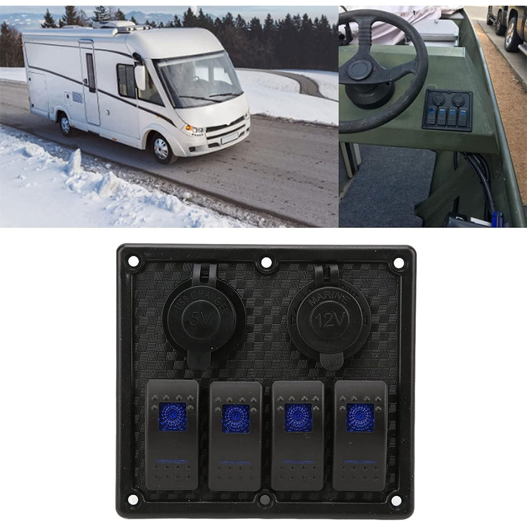 Panneau de commande 12-24V à 4 Interrupteur – لوحة تحكم
