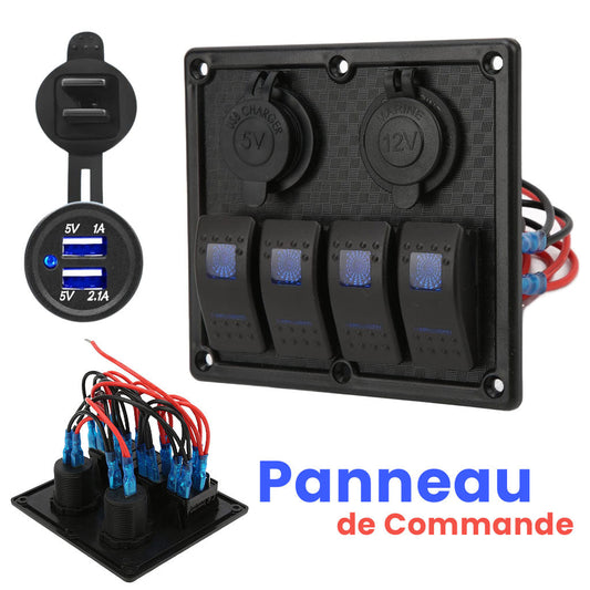 Panneau de commande 12-24V à 4 Interrupteur – لوحة تحكم تنزوت