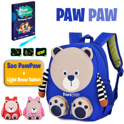 PACK Sac à dos Mignon PAW PAW + PLANCHE A DESSIN LUMINIEUSE هدية تنزوت