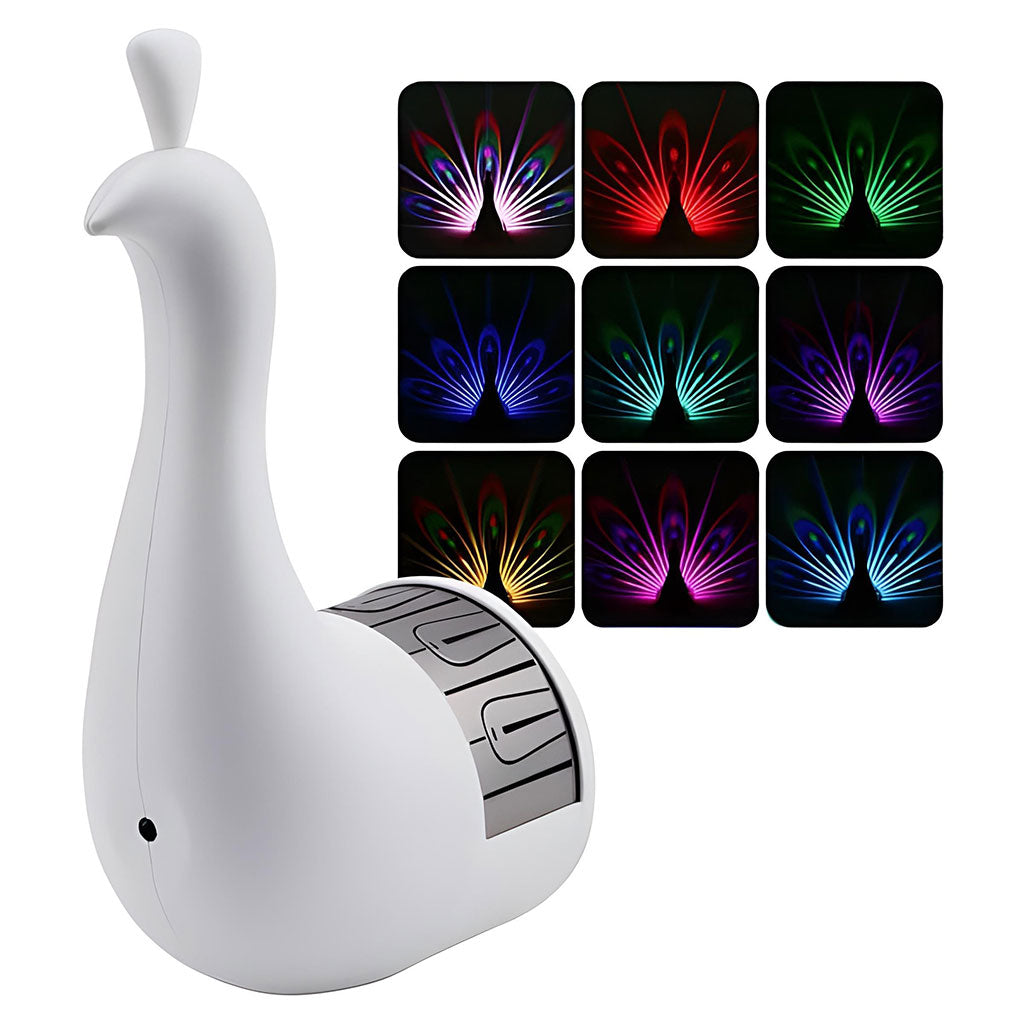 Applique murale en forme de paon 7 réglages de couleur avec télécommande – مصباح ديكور على شكل طائر الطاوس