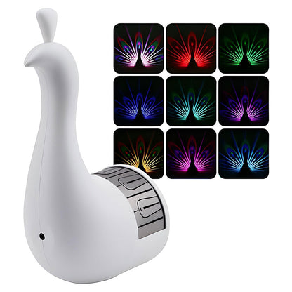 Applique murale en forme de paon 7 réglages de couleur avec télécommande – مصباح ديكور على شكل طائر الطاوس