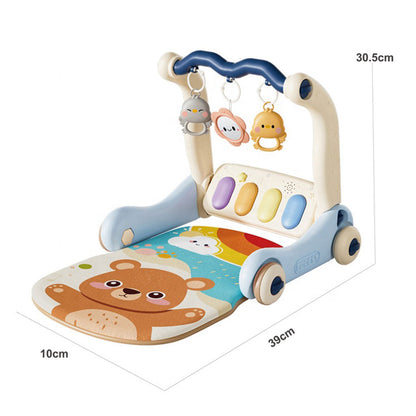 Tapis d’éveil et Trotteur avec piano 3en1 pour enfants – بساط ألعاب ومشاية للأطفال