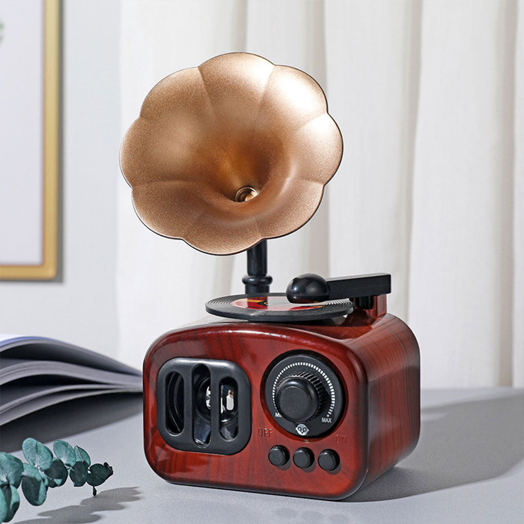 Boîte à musique rétro en bois, phonographe pour maison, Table classique تنزوت