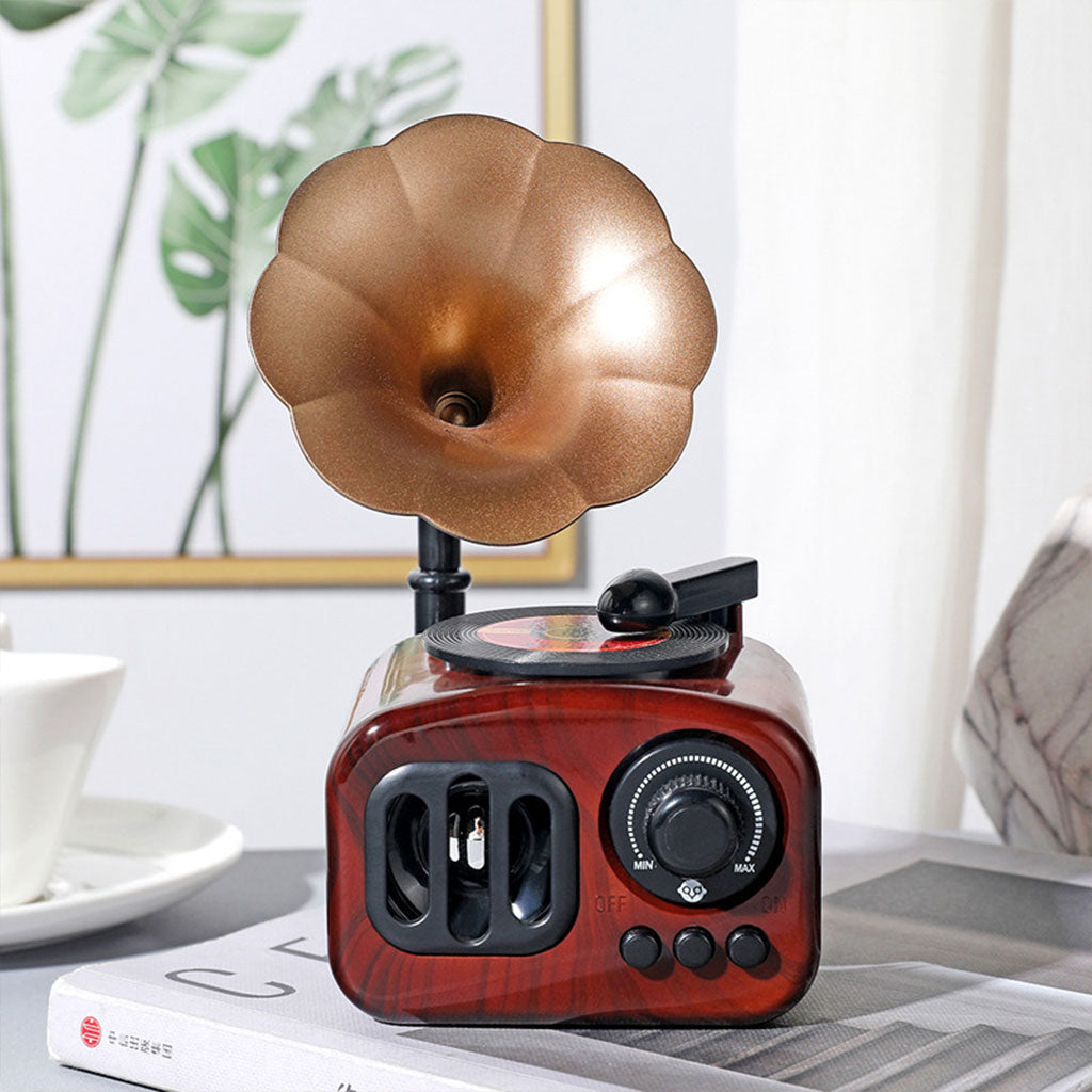 Boîte à musique rétro en bois, phonographe pour maison, Table classique