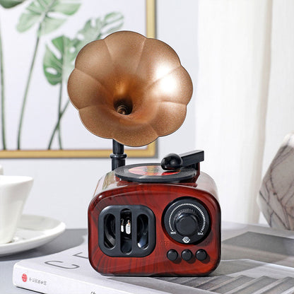 Boîte à musique rétro en bois, phonographe pour maison, Table classique