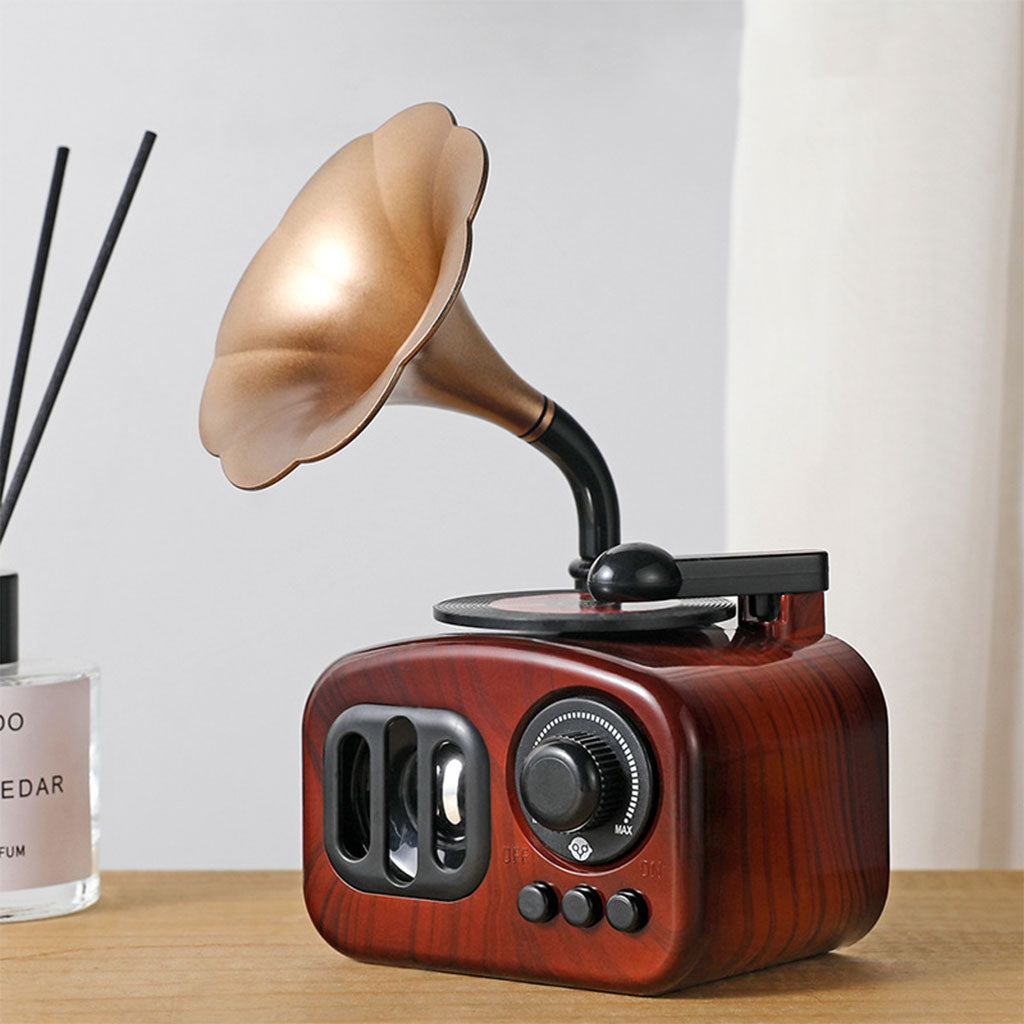 Boîte à musique rétro en bois, phonographe pour maison, Table classique