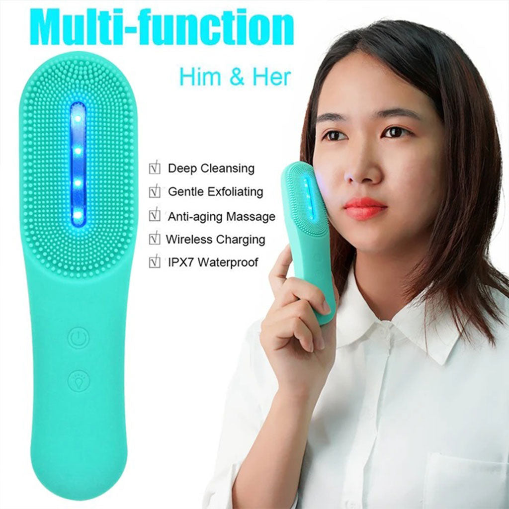 Appareil de Soin du Visage en Silicone nettoie les pores et les points noirs – فرشاة تنظيف الوجه بخاصية الإهتزاز