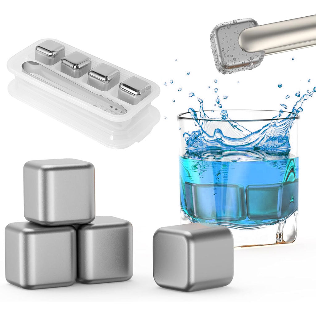Pierres de glaçons réutilisables en acier inoxydable pour votre boisson – مكعبات الثلج للتبريد لمدة طويلة تنزوت