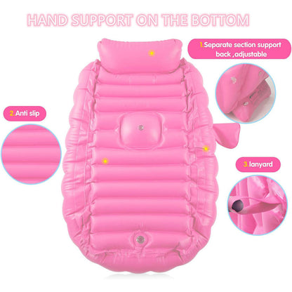 Baignoire gonflable pour bébé antidérapante avec poche latéral – حوض الاستحمام قابل للنفخ للأطفال