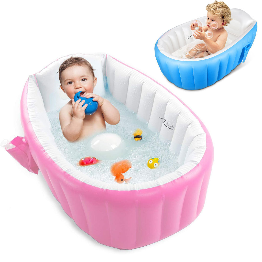Baignoire gonflable pour bébé antidérapante avec poche latéral – حوض الاستحمام قابل للنفخ للأطفال - تنزوت