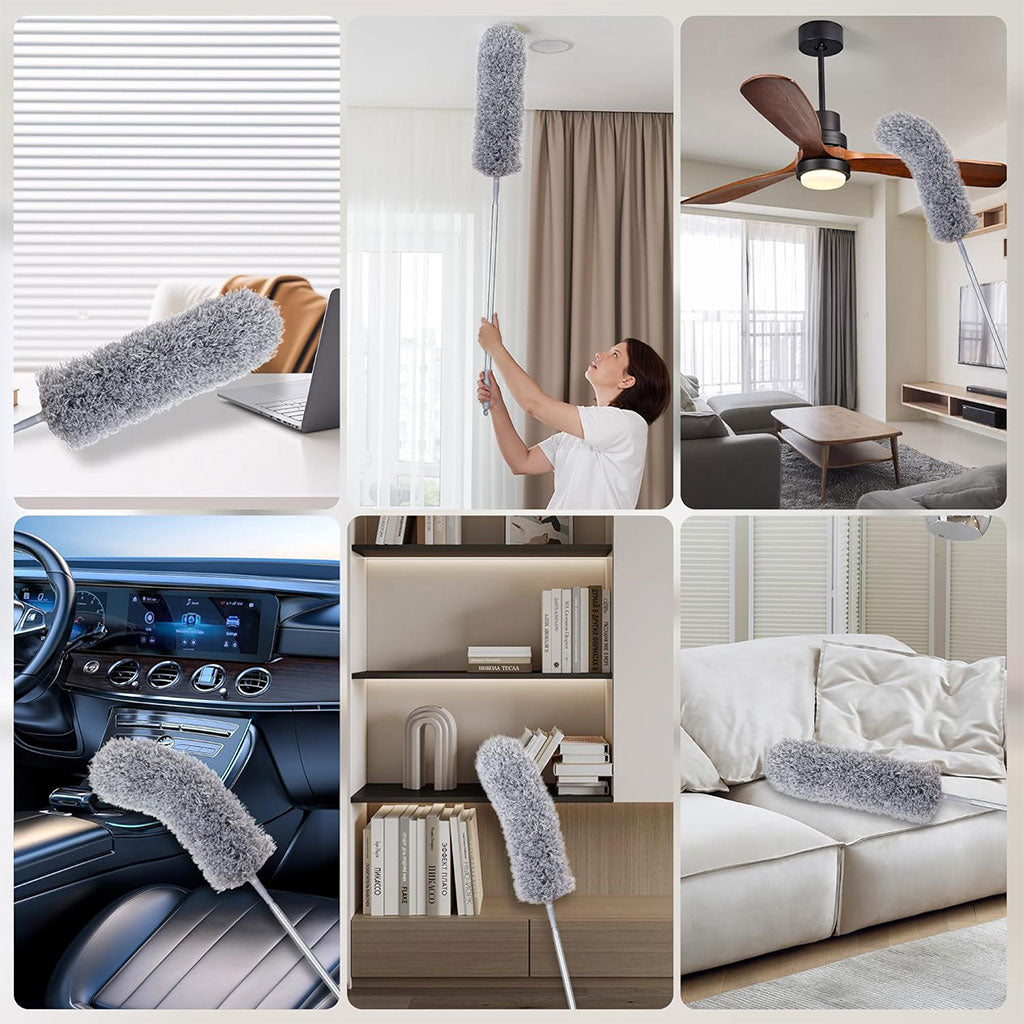 Plumeau télescopique Lavable en Microfibre – أداة تنظيف في الزوايا البعيدة