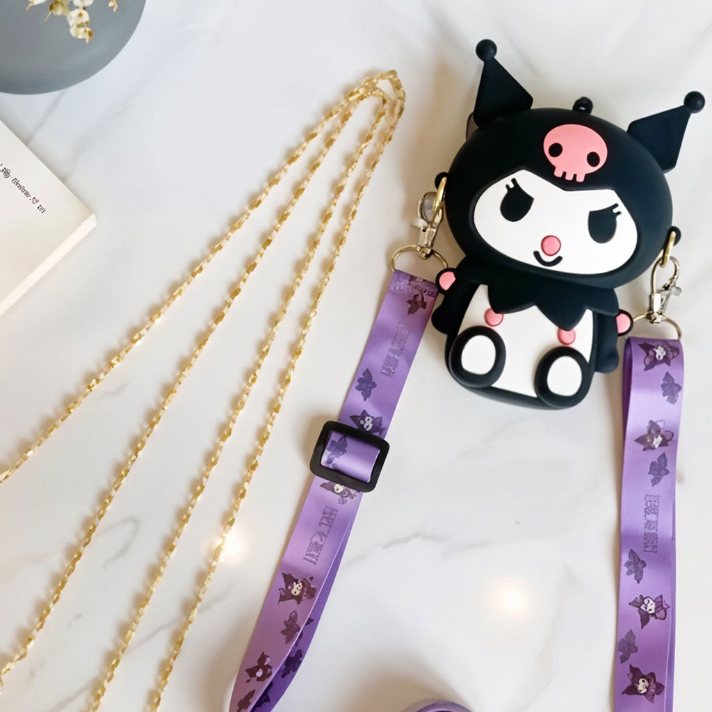 Mini Sac à Bandoulière Kuromi – Accessoire Kawaii pour Enfants et Fans de Manga