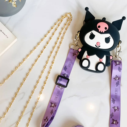 Mini Sac à Bandoulière Kuromi – Accessoire Kawaii pour Enfants et Fans de Manga
