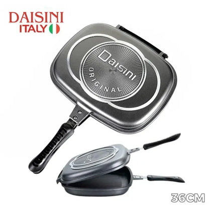 Poêle Daisini double faces double grill 36CM