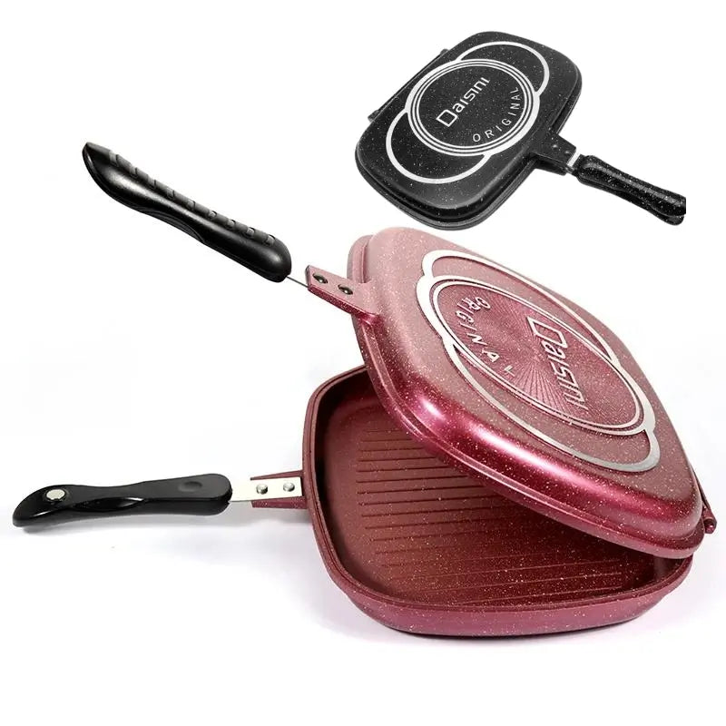 Poêle Daisini double faces double grill 36CM