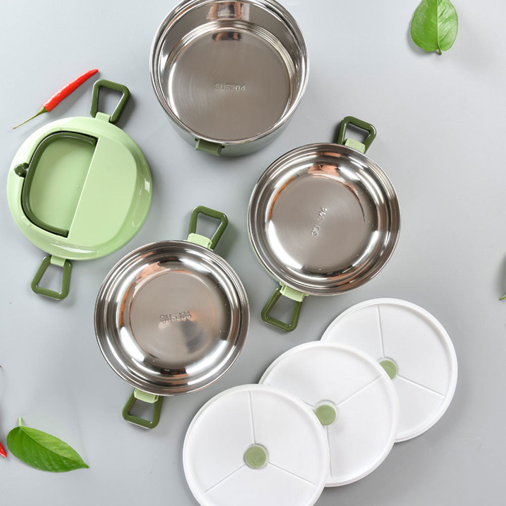 Boîte Repas en acier inoxydable 4 Couches avec Fonction d'étanchéité