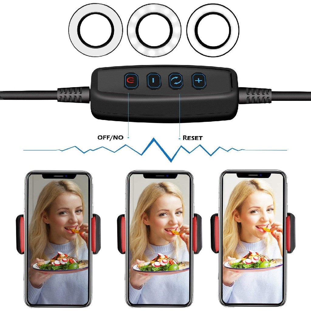 Studio Professional Live Stream Selfie Light Set – عدة التصوير الإحترافيةمع حلقة ضوئية