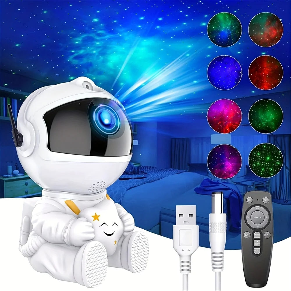 Projecteur LED Astronome Galaxy atmosphère étoilée, veilleuse LED pour chambre à coucher - مصباح رائد الفضاء - تنزوت