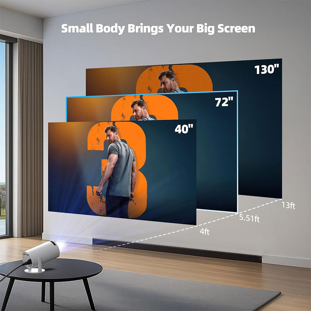 Projecteur de Jeux Intelligent a Haute Résolution avec Deux Manettes – مشغل ألعاب وجهاز عرض على الحائط