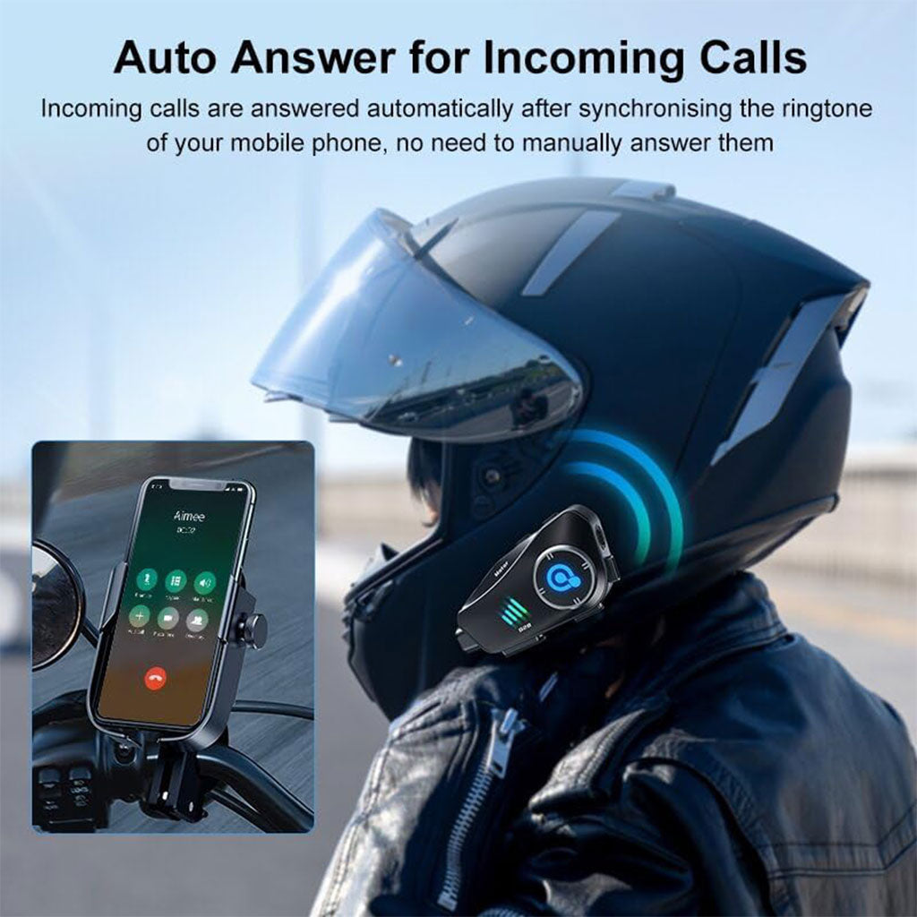 Oreillette Bluetooth pour Casque Moto avec Camera Full HD App Control – سماعات سائقي دراجة النارية مع كاميرة مدمجة