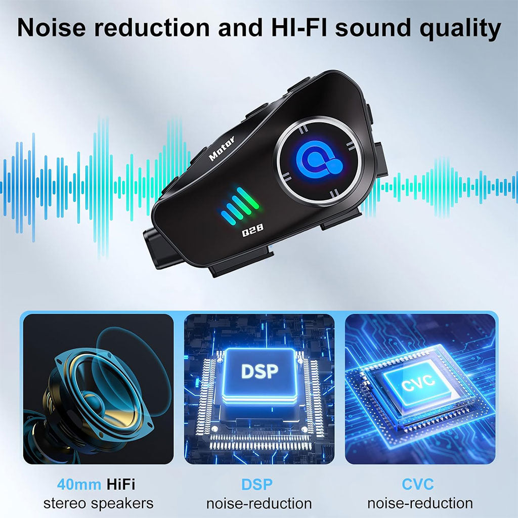 Oreillette Bluetooth pour Casque Moto avec Camera Full HD App Control – سماعات سائقي دراجة النارية مع كاميرة مدمجة