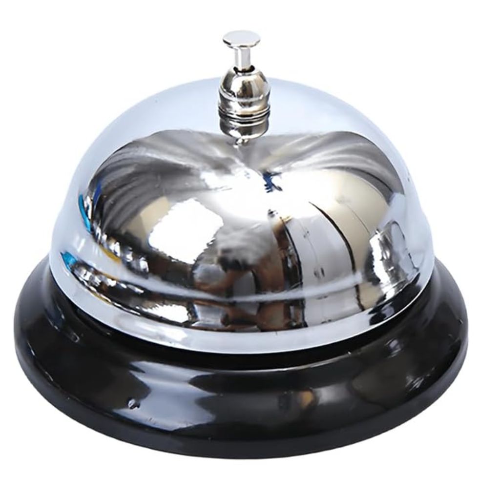 Mini Sonnette d'Appel en Métal Antirouille pour Bureau – جرس نداء معدني صغير مقاوم للصدأ للمكتب