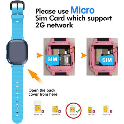 Montre intelligente pour enfants avec fonction d’appel d’urgence SOS et camera – ساعة ذكية للأطفال