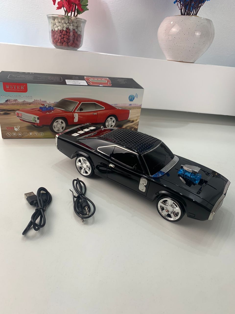 Voiture Haut-Parleur Bluetooth Sans Fil Rechargeable WSTER CAR 1968 – سيارة مكبر صوت بلوتوث لاسلكي
