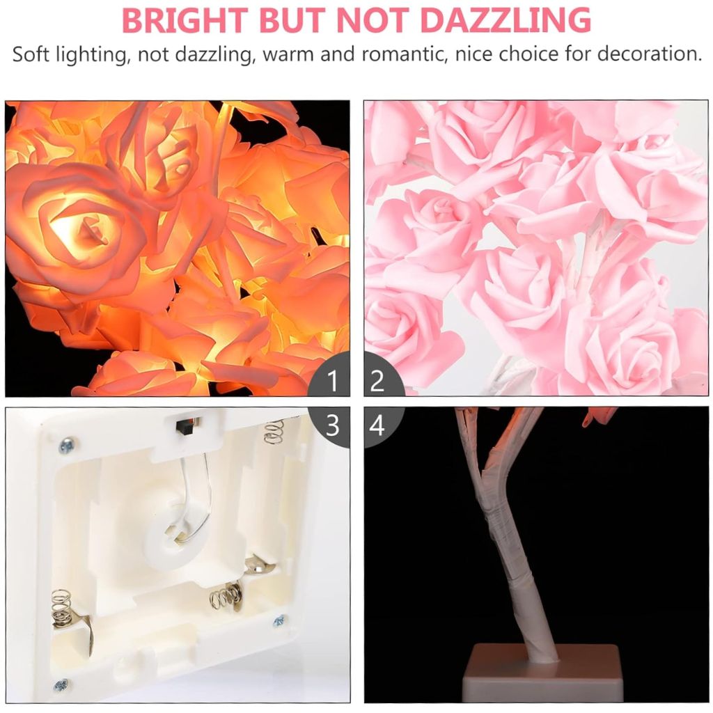 Lampe de Table fleur avec LED – مصباح طاولة زهور