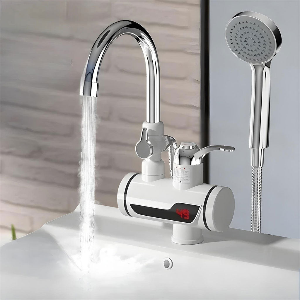 Robinet chauffant électrique avec douchette pour salle de bain – سخان مياه سريع للحمام - تنزوت
