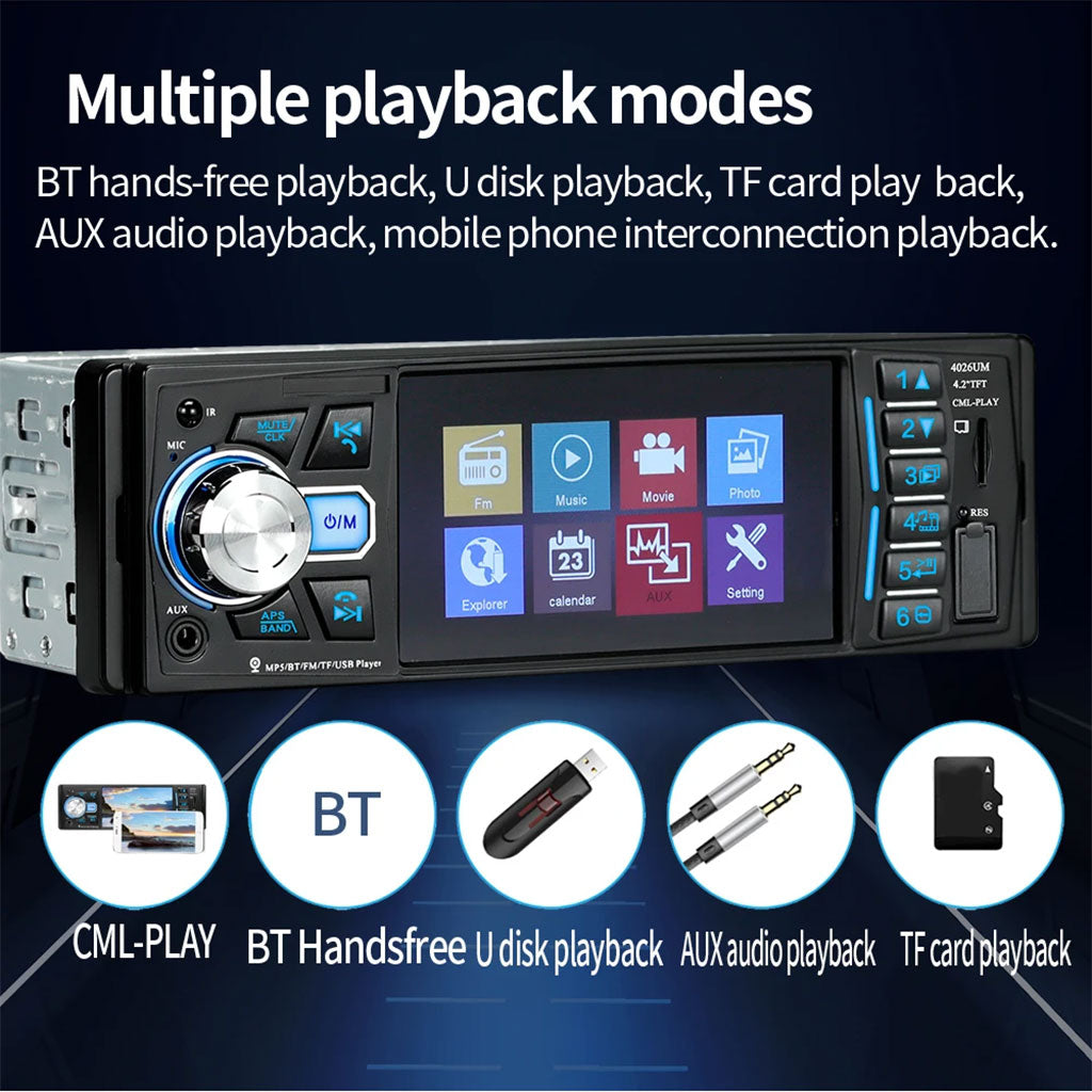 Autoradio MP5 4.1 Pouces FM Radio Ecran HD 4026UM – مشغل راديو السيارات