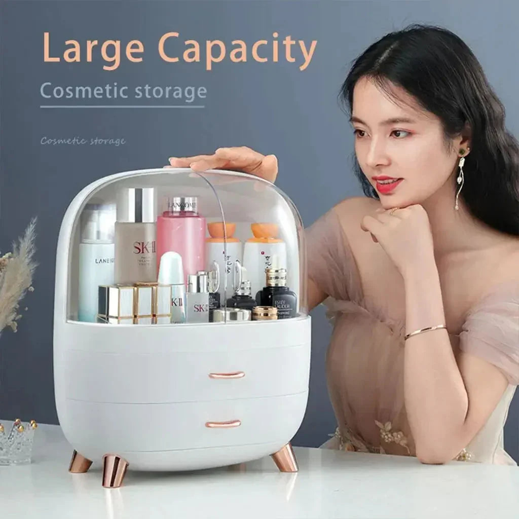 Boîte de rangement de maquillage, présentoir de rangement de cosmétiques avec tiroir