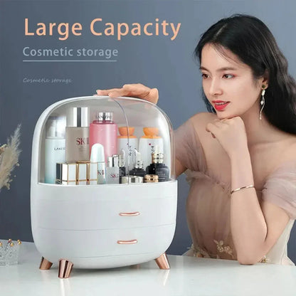 Boîte de rangement de maquillage, présentoir de rangement de cosmétiques avec tiroir