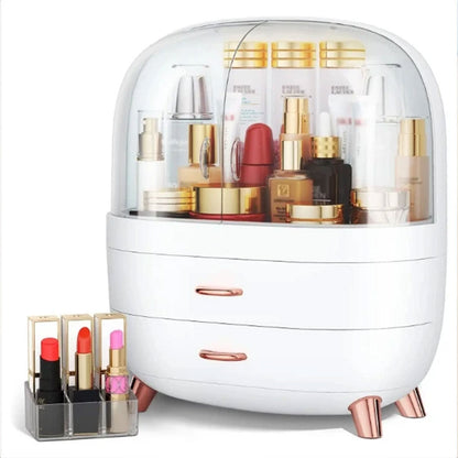 Boîte de rangement de maquillage, présentoir de rangement de cosmétiques avec tiroir