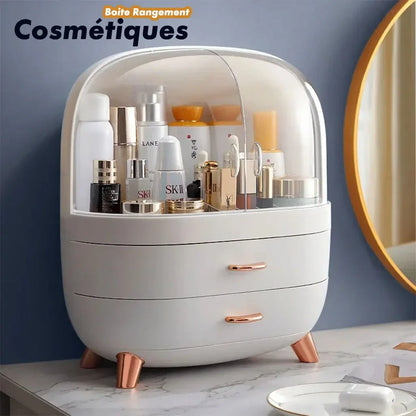 Boîte de rangement de maquillage, présentoir de rangement de cosmétiques avec tiroir تنزوت