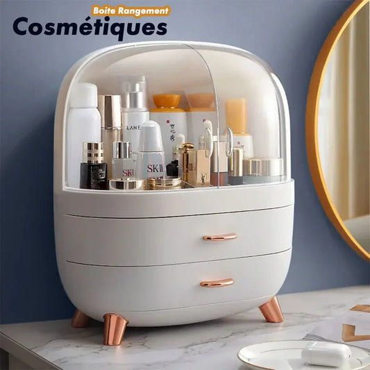 Boîte de rangement de maquillage, présentoir de rangement de cosmétiques avec tiroir تنزوت