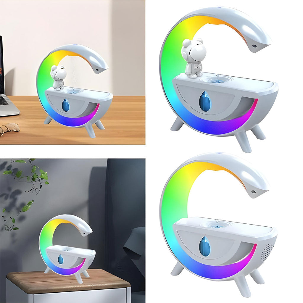 Haut Parleur Bluetooth et Humidificateur anti-gravité en forme de G