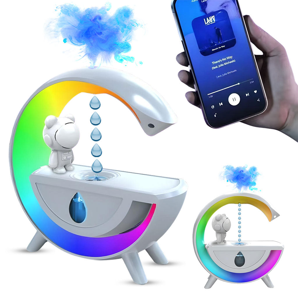 Haut Parleur Bluetooth et Humidificateur anti-gravité en forme de G تنزوت