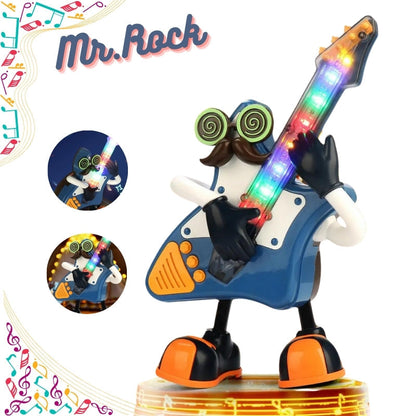 Robot dansant pour enfants, Mr rock interactif portable, lumières LED, musique avec Boutons تنزوت
