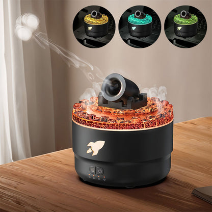 Humidificateur d’arôme à canon avec lumières LED colorées – معطر جو يضفي ديكور رائع في منزلك - تنزوت