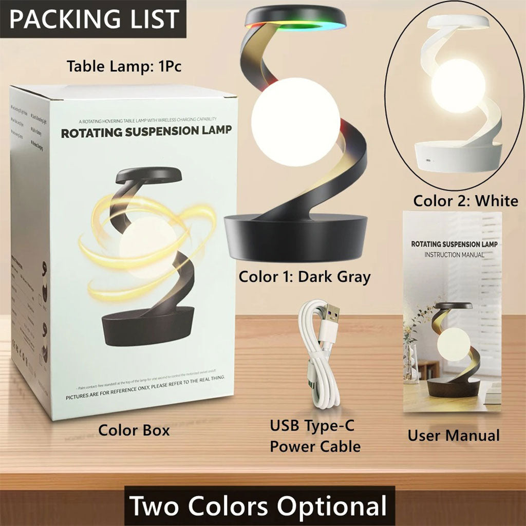 Lampe de Chevet en Spirale Design Moderne Lumière RGB – مصباح لاسلكي بأضواء متغيرة