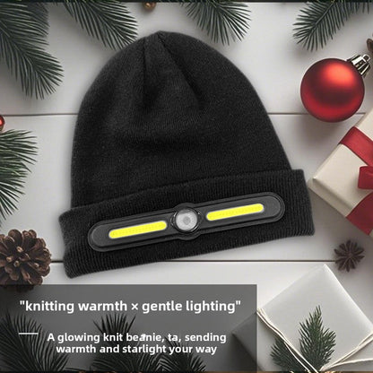 Bonnet d’hiver COB Headlight pour camping et randonnée – قبعة شتوية مزودة بمصباح أمامي