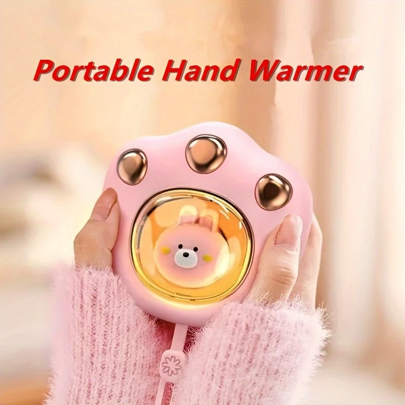 Chauffe-mains à griffes de chat mignon portable batterie 1200mah