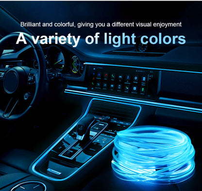 Bande lumineuse Fibre optique Led fluo RGB USB + Mini projecteur LED Gratuit