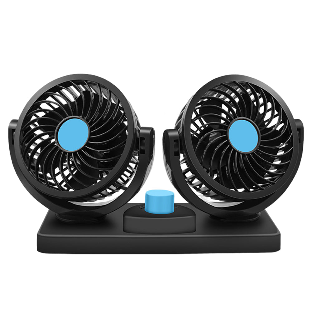 Double Ventilateur électrique pour voiture 2 vitesses rotatif à 360 degrés