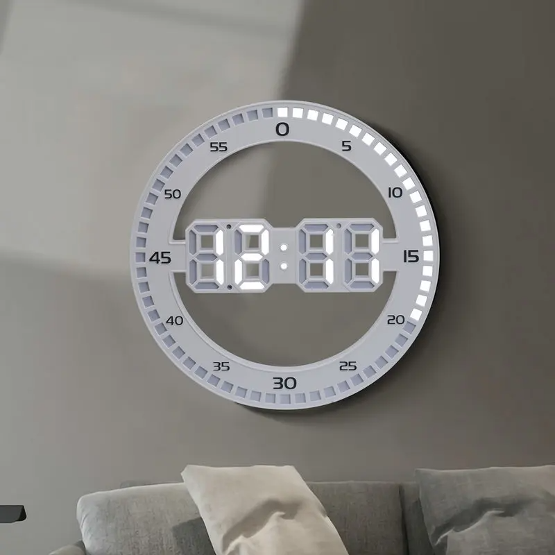 Horloge murale numérique 3D